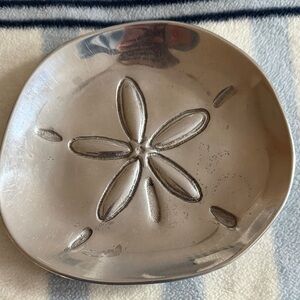 Mariposa Silver Coastal Sand Dollar Plate